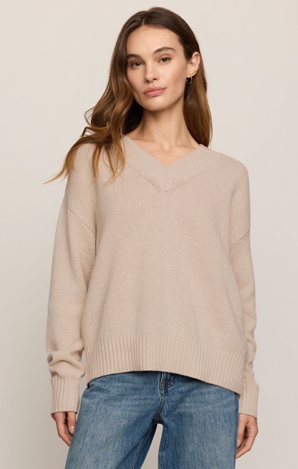Cloud Spun V-neck Sweater