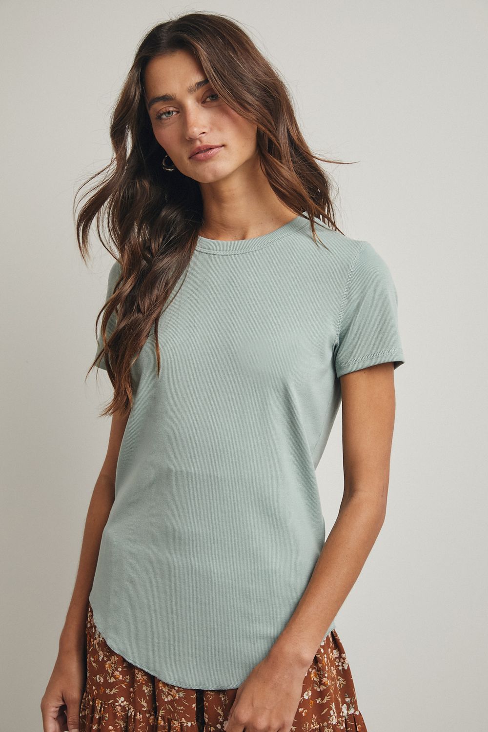 Whitney Tee, Color: Sage, Size: Small