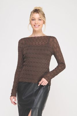 Espresso Jacquard Top