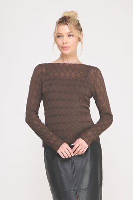 Espresso Jacquard Top