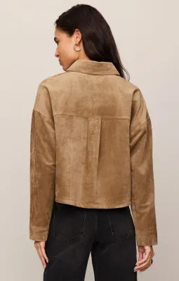 All Day Cropped Suede Jacket