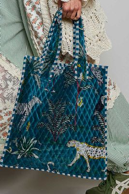 Jungle Quilted Tote Bag