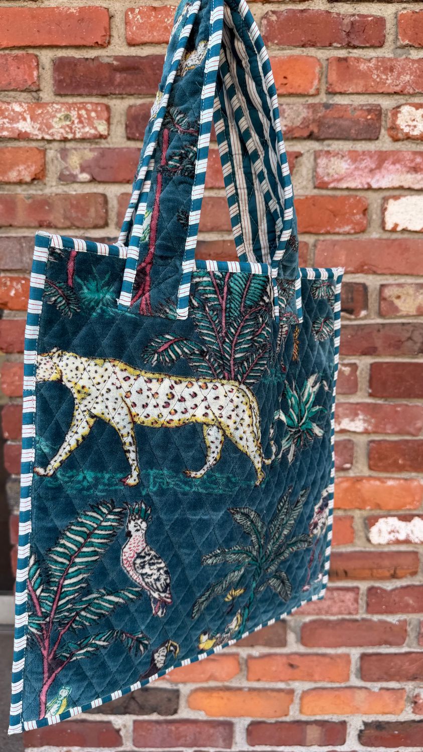 Jungle Quilted Tote Bag