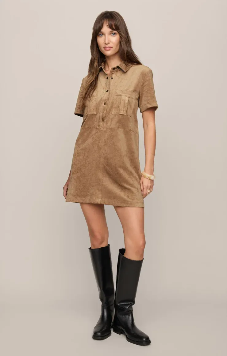 Leone Mini Suede Dress
