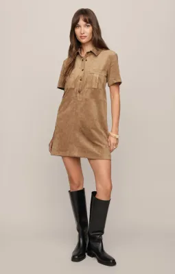 Leone Mini Suede Dress