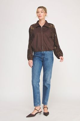 Espresso Eyelet Jacket