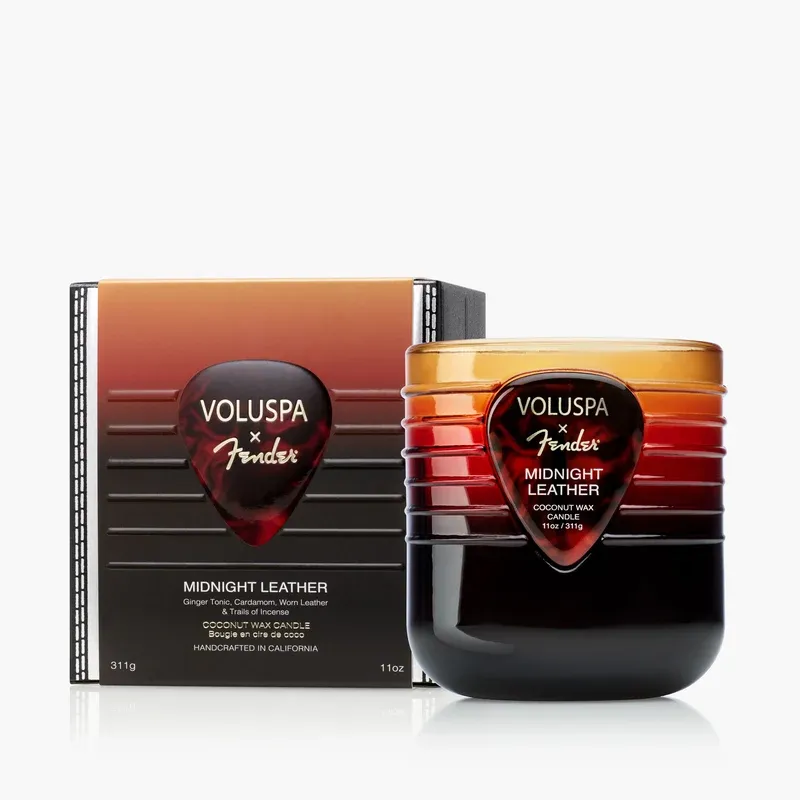 Midnight Leather Boxed Candle