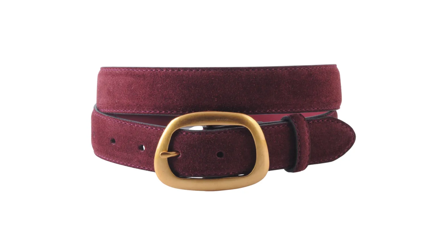 Suede Belt w/ Organic Buckle