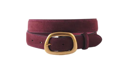 Suede Belt w/ Organic Buckle