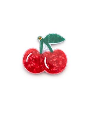 Swing-Hinge Folding Compact Mirror - Cherries - Red &amp; Green