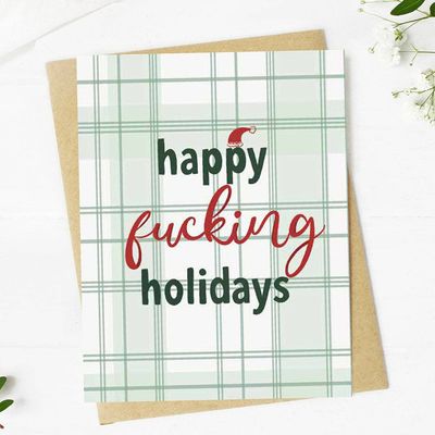 "Happy f*ing holidays"  Card