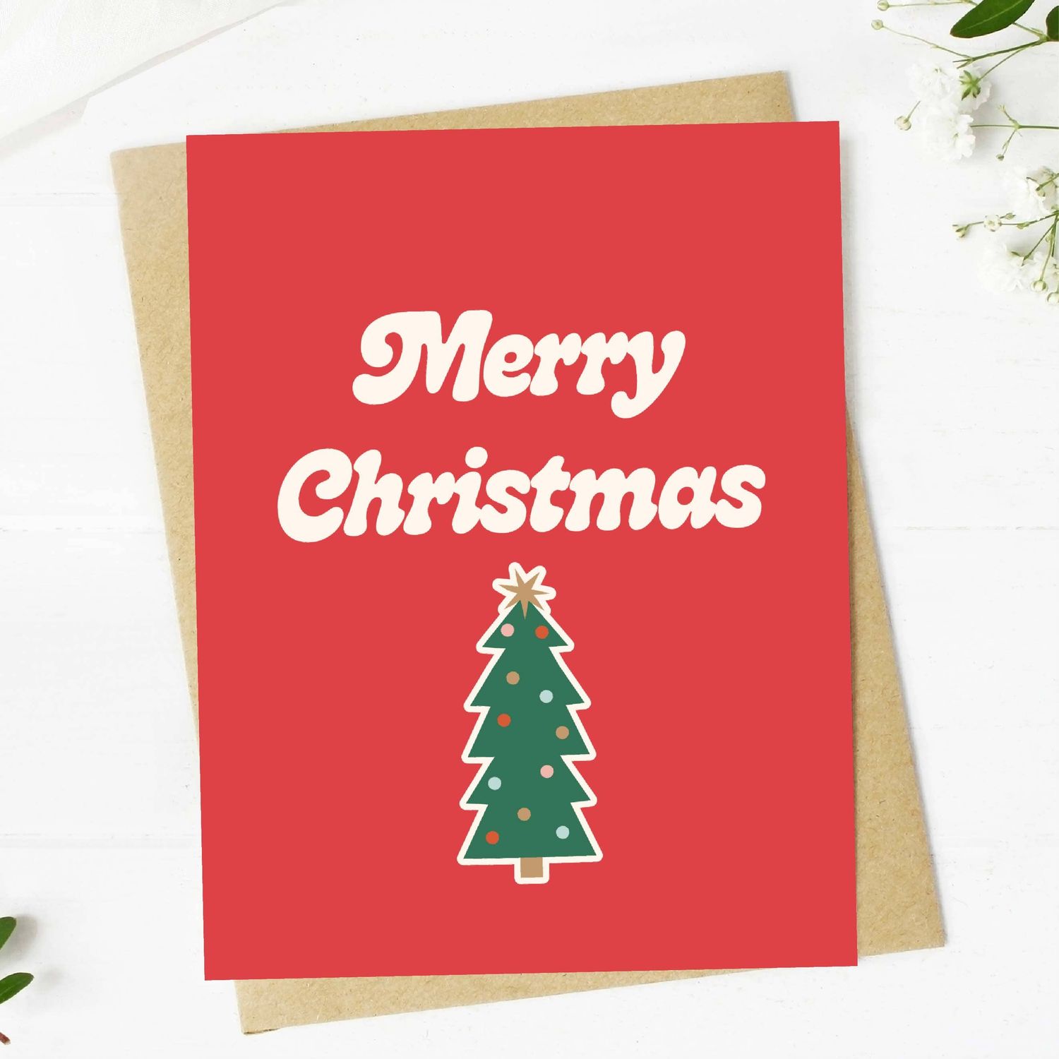 "Merry Christmas" Tree Card