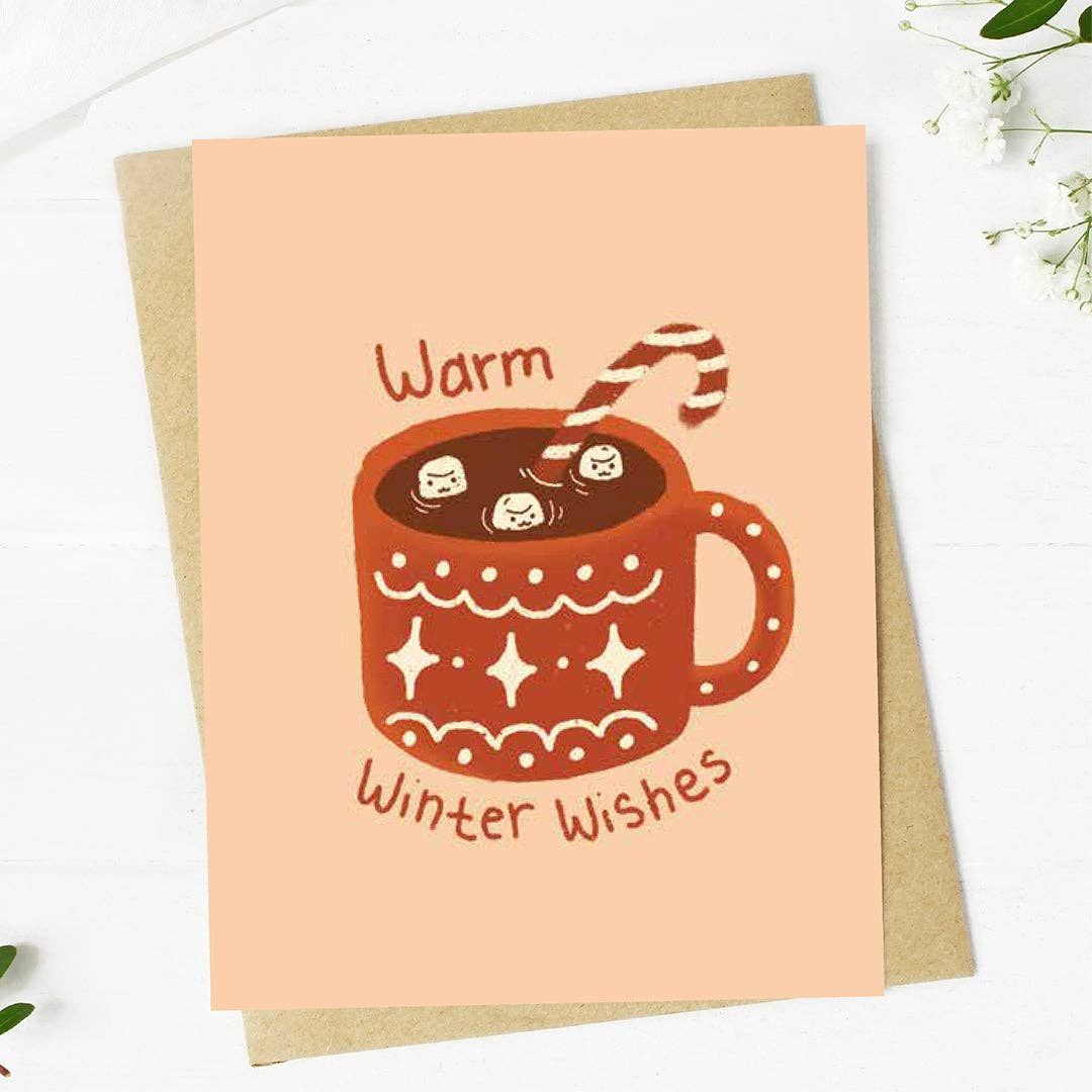 "Warm winter wishes" Mug Card