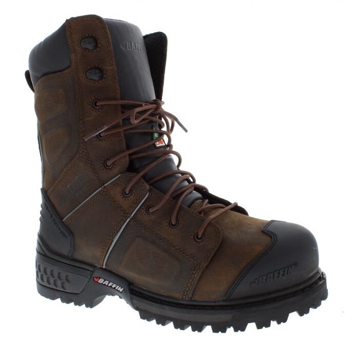 Baffin Monster 8&quot; Safety Toe &amp; Plate, Colour: Brown, Size: 7