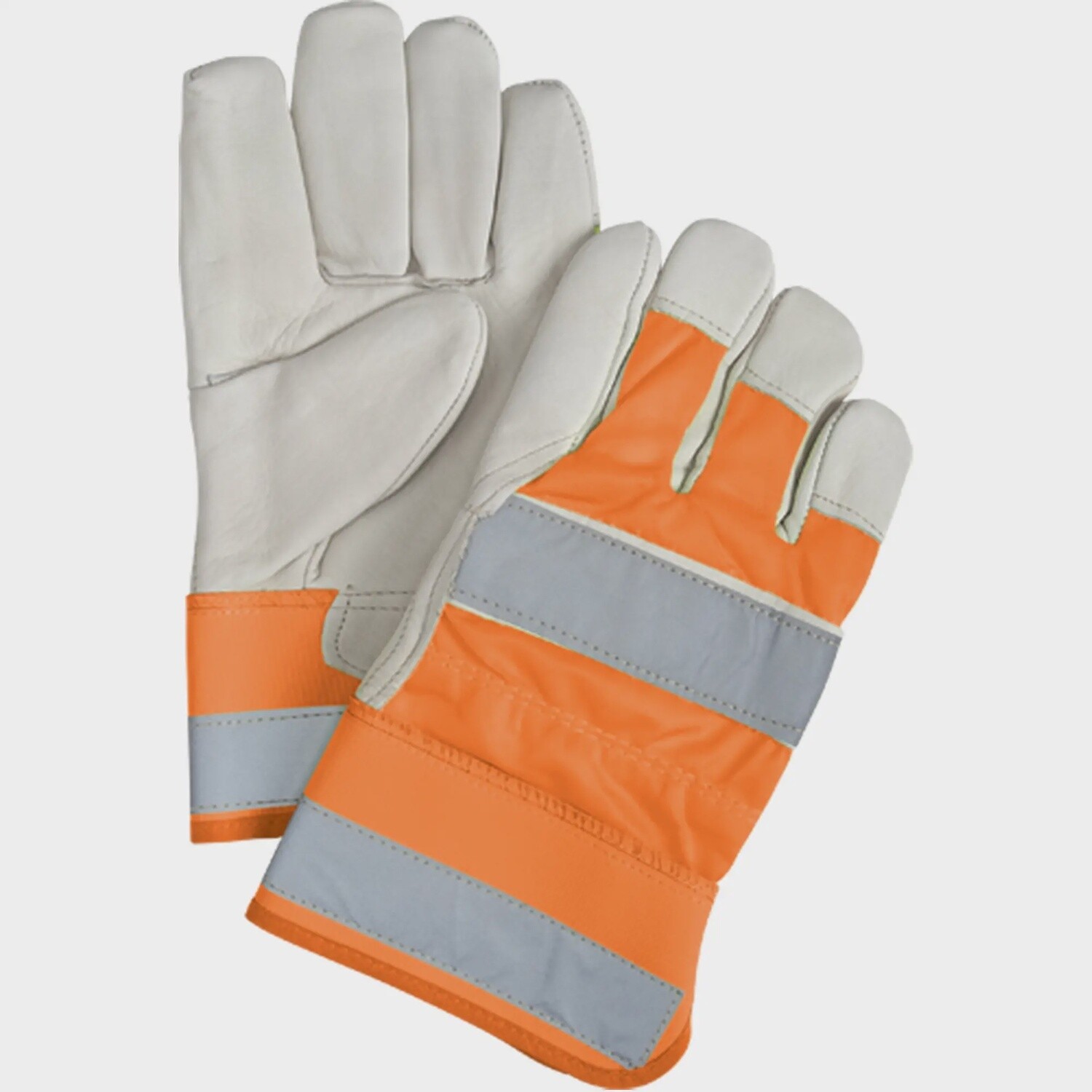 Premium Quality LINED High Visibility Fitters Gloves, Size Large