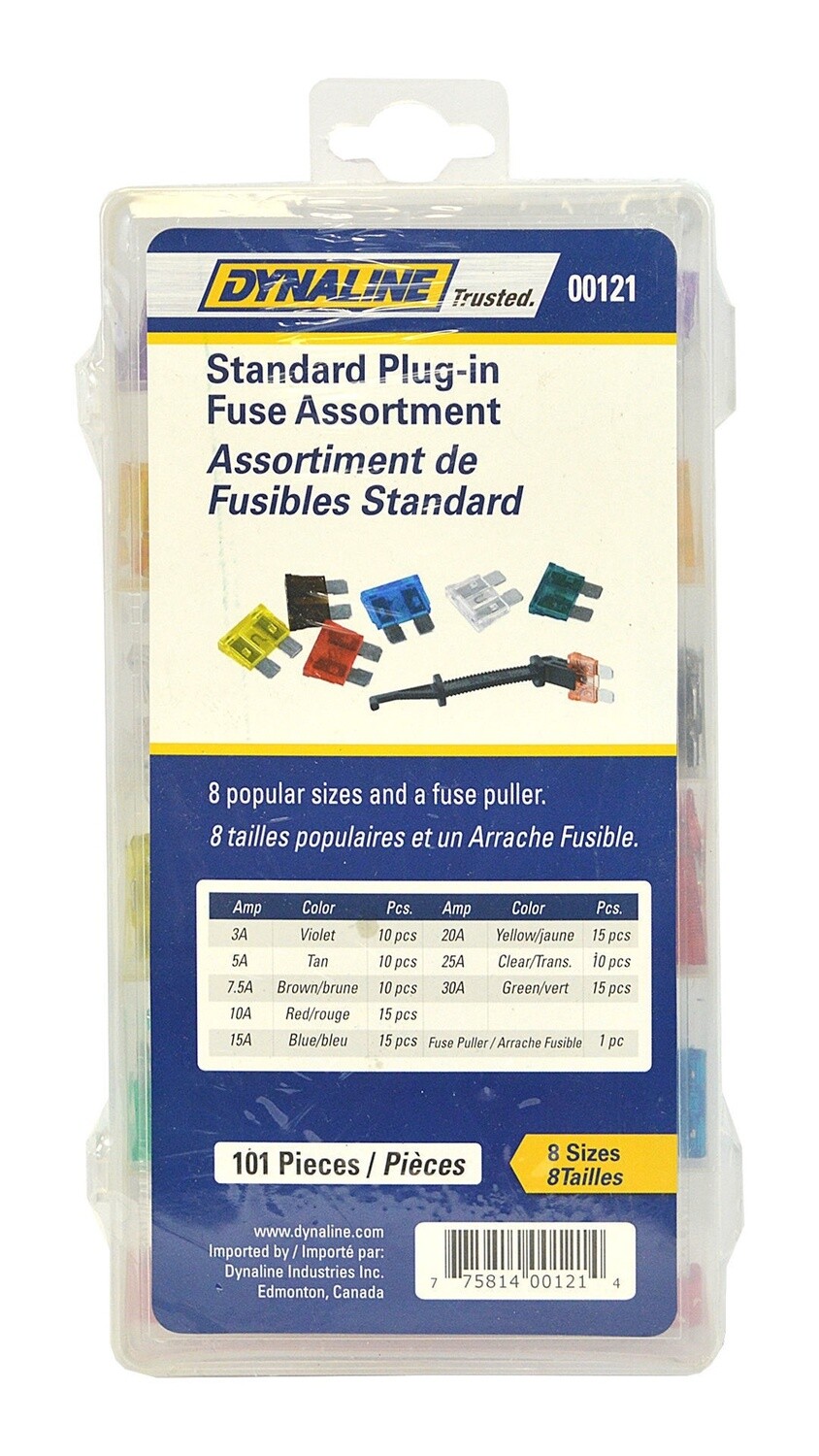 PLUG IN FUSES 8 SIZES\ 100 PCS + PULLER