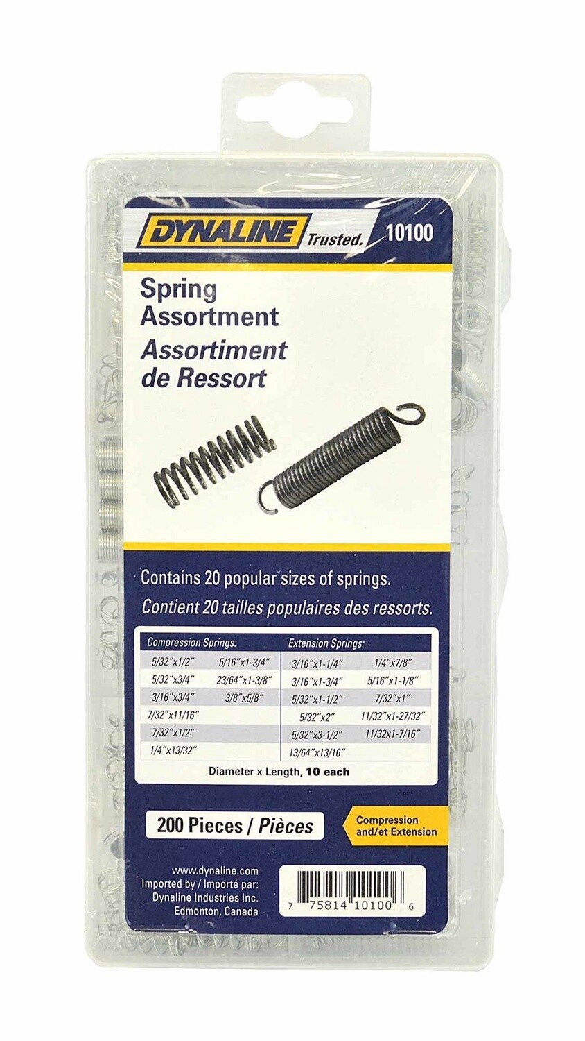 SPRING ASST. 200PCS 20 SIZES