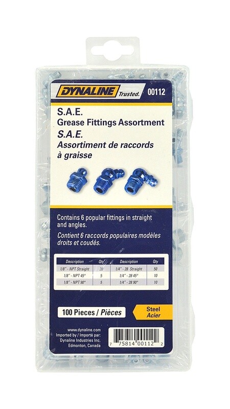SAE (Standard) GREASE FITTING ASST 100PCS 6 SIZES