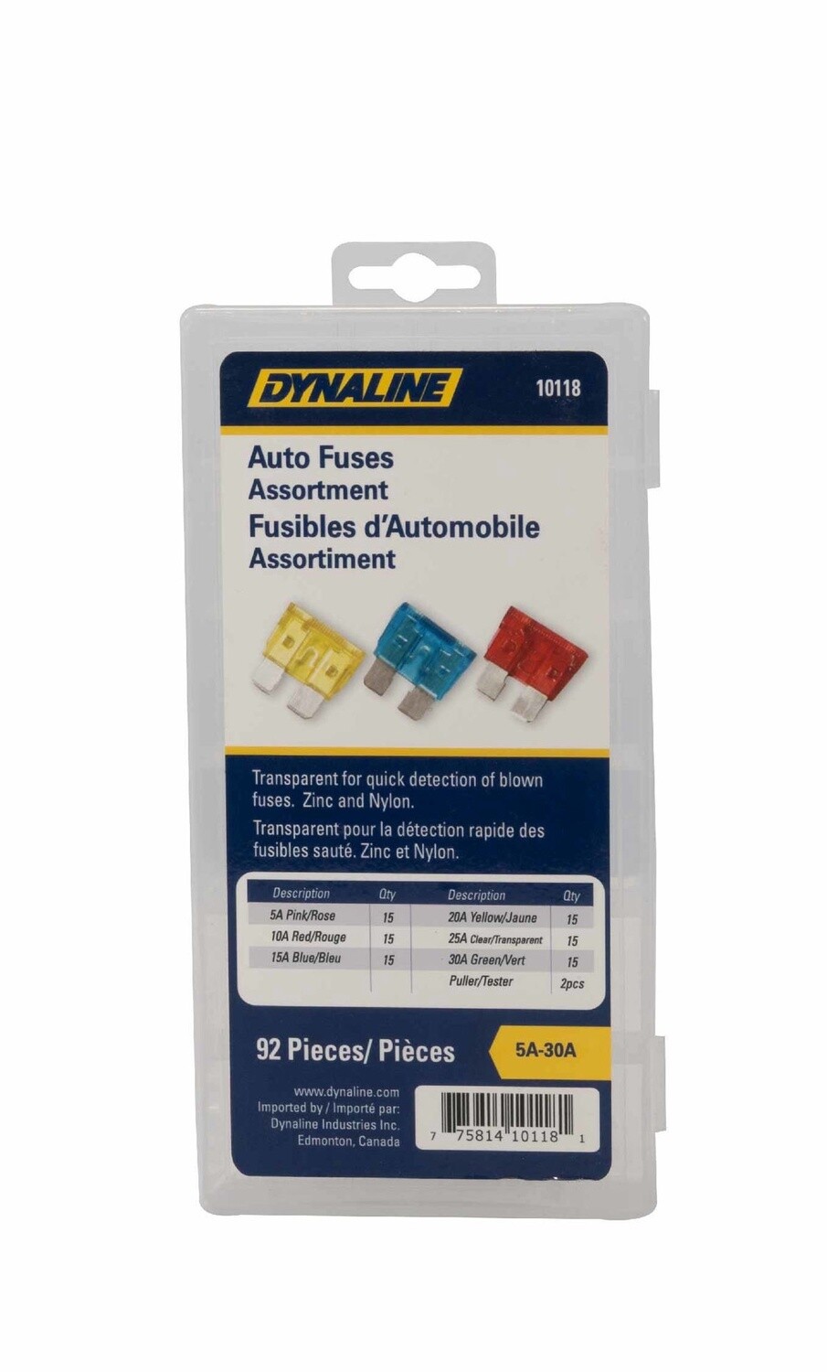 BLADE FUSES 92PCS 6 SIZES 2 TOOLS