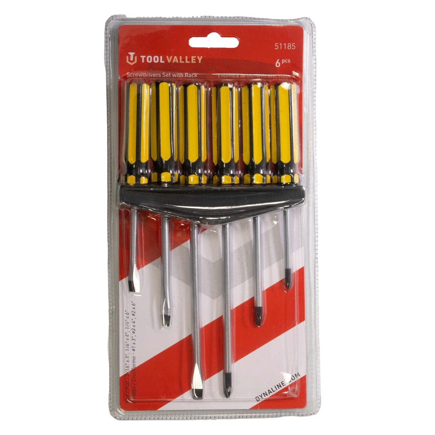 SCREWDRIVER SET W/ RACK