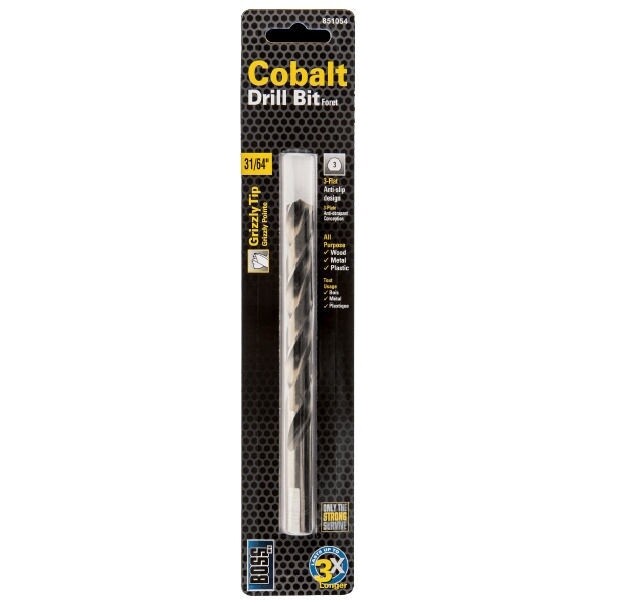 GRIZZLY TIP COBALT DRILL BIT, Size: 1/16&quot;
