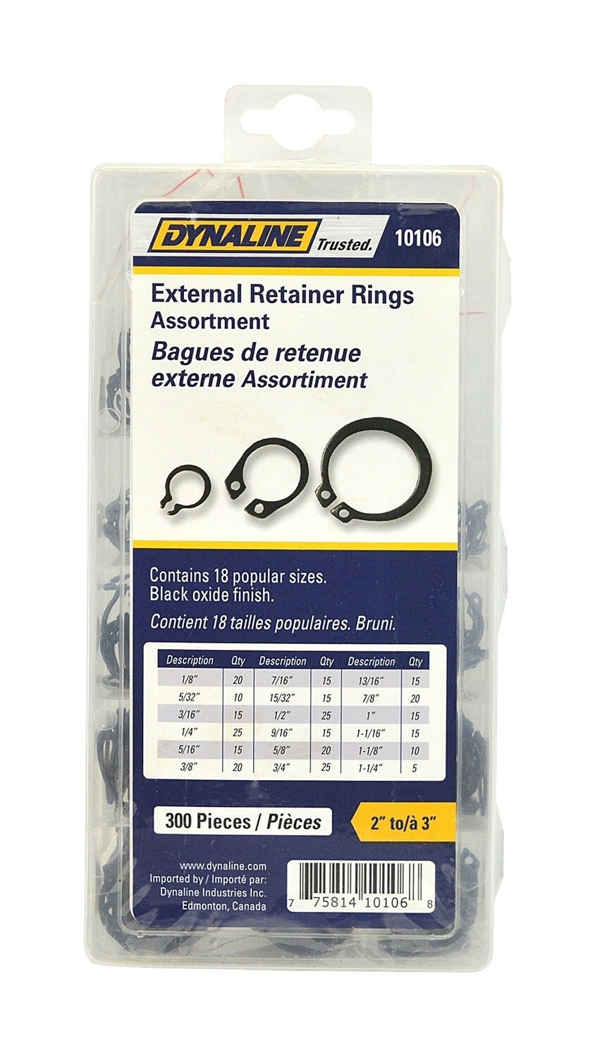 EXTERNAL RETAINER/ SNAP RING ASSORTMENT