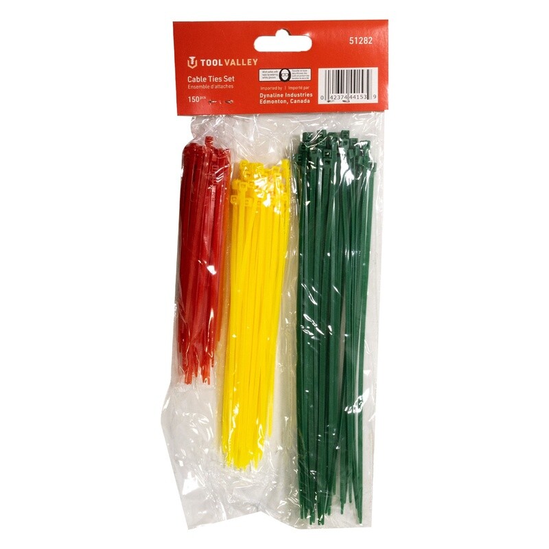 CABLE TIES COLOURED SET
