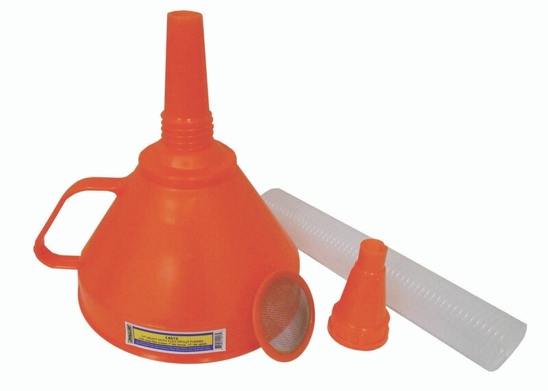 FUNNEL W/METAL SCREEN 17&quot; FLEX SPOUT