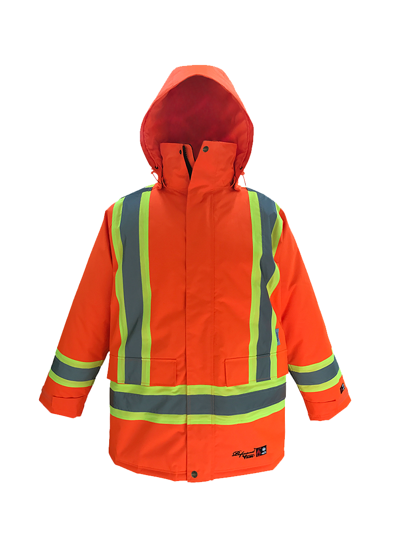 FR - FLAME RESISTANT RIP-STOP THERMOMAXX INSULATED SAFETY PARKA ORANGE -50