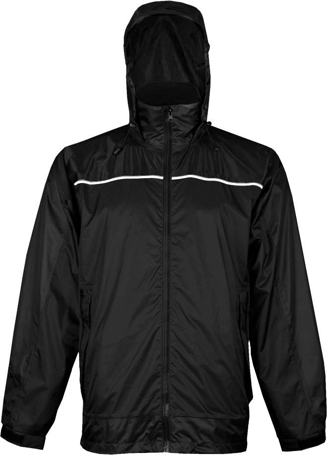 RAIN JACKET BLACK LARGE