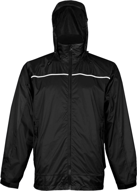RAIN JACKET BLACK LARGE