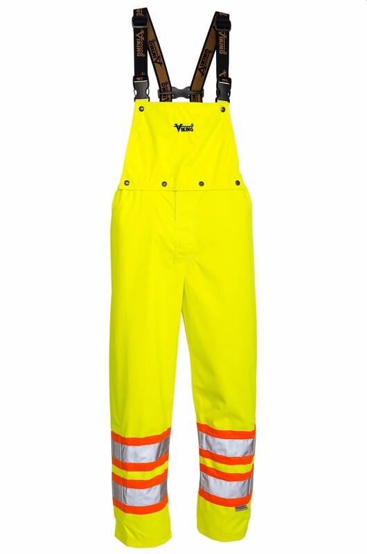 SAFETY RAIN PANT W/ BIB YELLOW