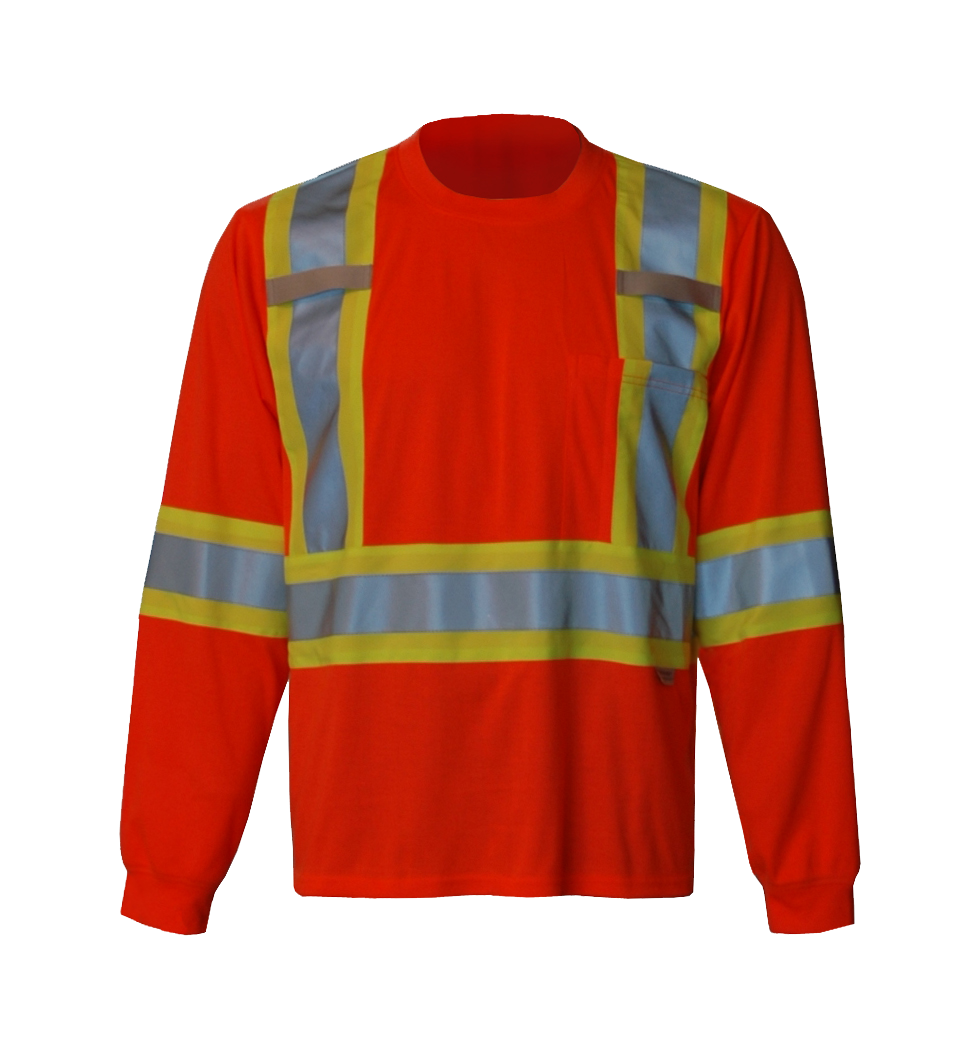 SAFETY LONG SLEEVE SHIRT ORANGE