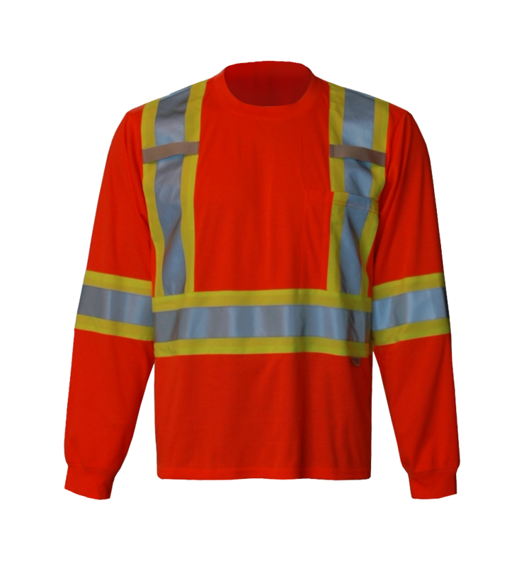 SAFETY LONG SLEEVE SHIRT ORANGE