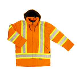 COTTON DUCK INSULATED SAFETY PARKA ORANGE