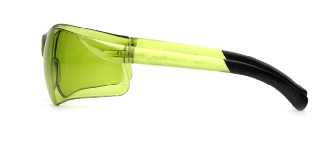 ZTEK IR PALE GREEN SAFETY GLASSES 1.5 FILTER