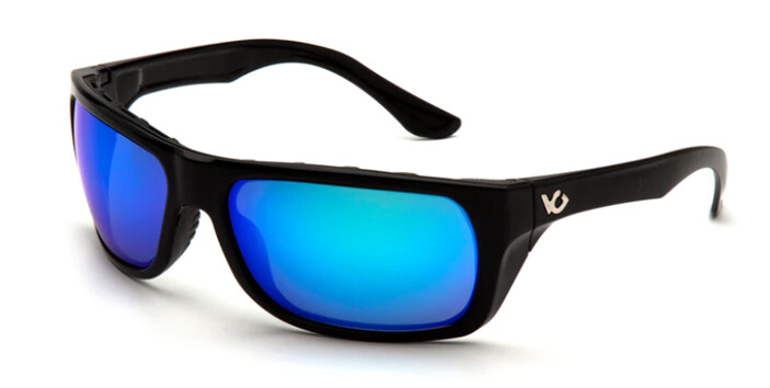 VENTURE GEAR VALLEJO SAFETY GLASSES BLK FRM ICE BLUE MIRROR LENS