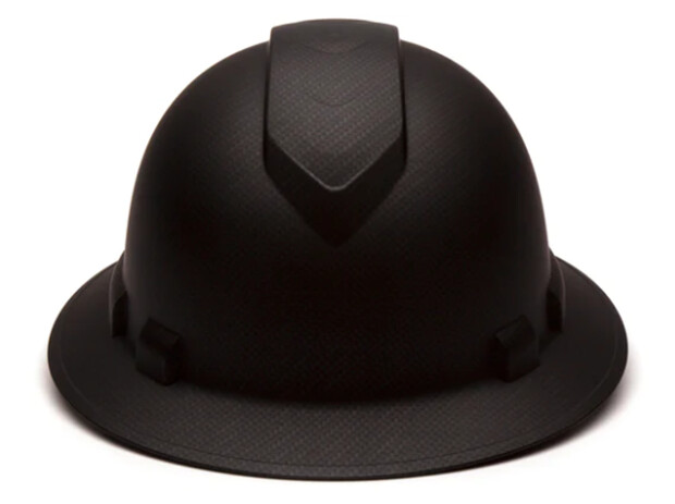 RIDGELINE MATTE BLACK CARBON FIBER PATTERN FULL BRIM HARD HAT