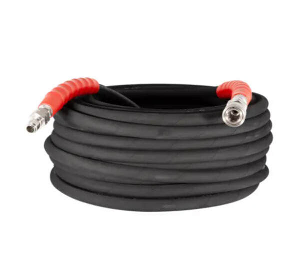 PRESSURE WASHER HOSE 100FT 3/8&quot; D/B BLK HOT WATER
