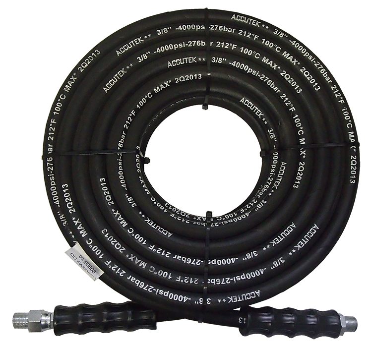 3/8&quot; ID 4000 PSI P.WASH ASSEMBLY BLACK 100&#39;