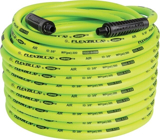 FLEXZILLA HYBRID POLYMER AIR HOSE 3/8" X 100' W 1/4" MNPT ENDS