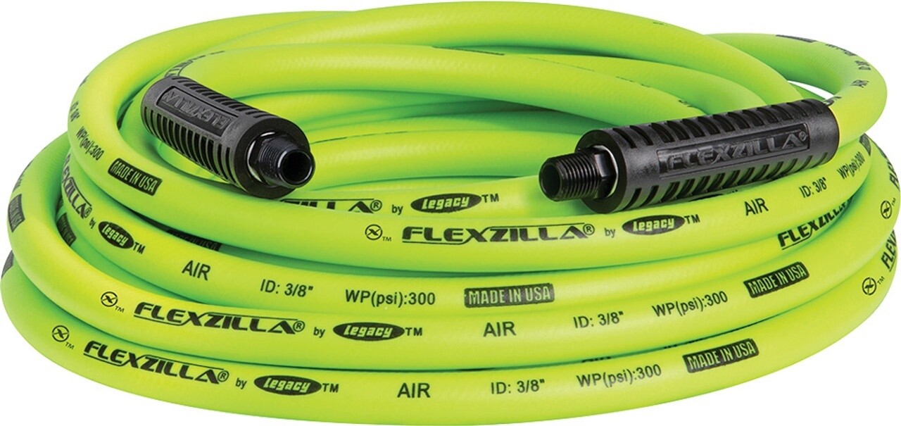 FLEXZILLA HYBRID POLYMER AIR HOSE 3/8&quot; X 25&#39; W 1/4&quot; MNPT ENDS
