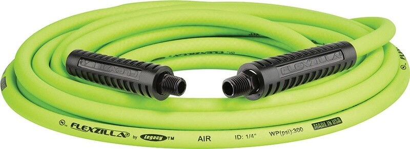FLEXZILLA HYBRID POLYMER AIR HOSE 1/4" X 25' W 1/4"MNPT ENDS