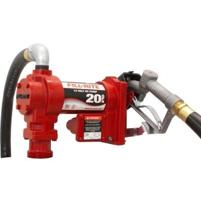 12V FUEL TRANSFER PUMP 15GPM W-12&#39; HOSE