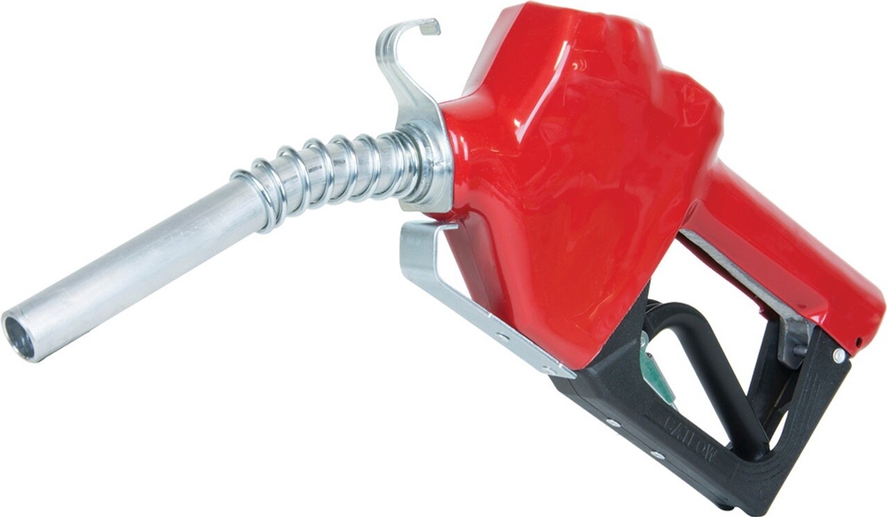 NOZZLE 3/4&quot; - AUTOMATIC W/HOOK UNLEADED RED