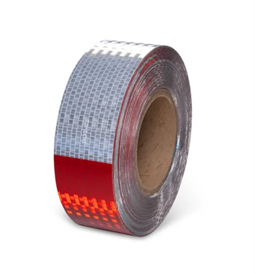 CONSPICUITY REFLECTIVE TAPE SILVER &amp; RED (7&quot;/11&quot;) 2&quot; X 100&#39;