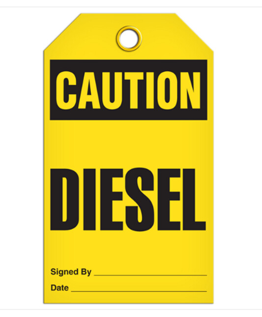 CAUTION DIESEL TAG