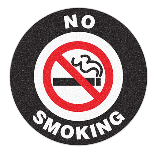 NO SMOKING FLOOR SIGN 17&quot;