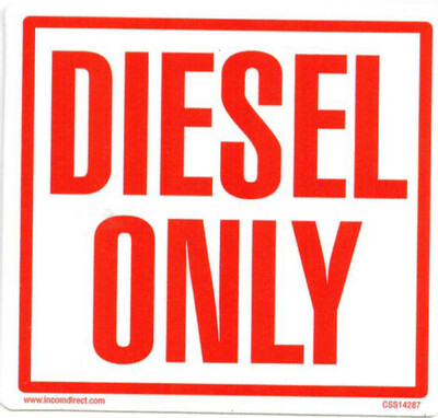 DIESEL ONLY ADHESIVE VINYL 4 X 4&quot;