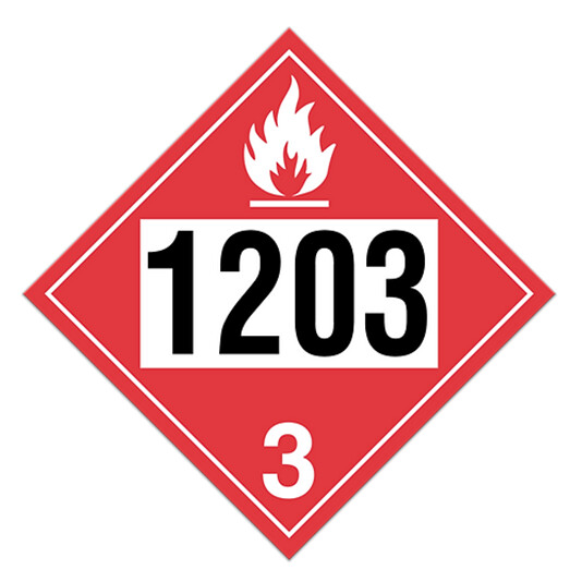 GASOLINE 1203 ADHESIVE VINYL DECAL SIGN 4 X 4&quot;